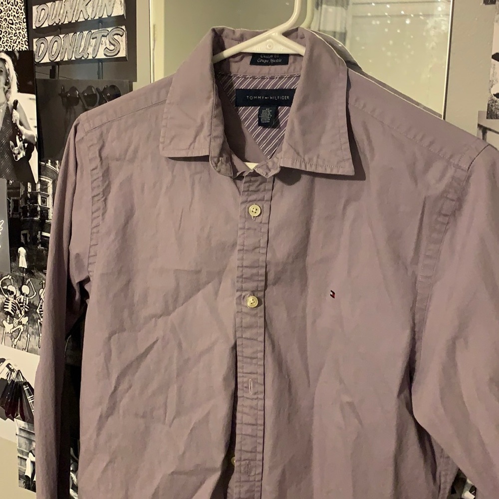 Tommy Hilfiger Purple Button Down Shirt